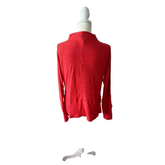 FOR THE REPUBLIC Red Knit Long Sleeve Top Size Small NEW - Picture 4 of 4